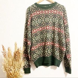 Vintage Stone Haven multi print crew neck sweater